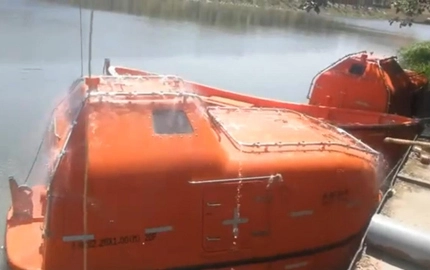 Tipo de protección contra incendios, bote salvavidas, prueba de pulverización de agua